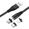 A02M01 Private Mold Magnetic Charging Cable 3 in 1 350 Degree Rotation