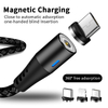 A02M01 Private Mold Magnetic Charging Cable 3 in 1 350 Degree Rotation