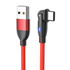 180 Degree Free Rotation Mobile Phones Fast USB Charging Cables USB Charger Data Cable LED Light Cable for Gaming Charging