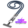 240W USBC Lanyard Cable 120CM | Neck Strap Mobile Phone 5A Fast Charging 480mbps Data Cable Lanyard