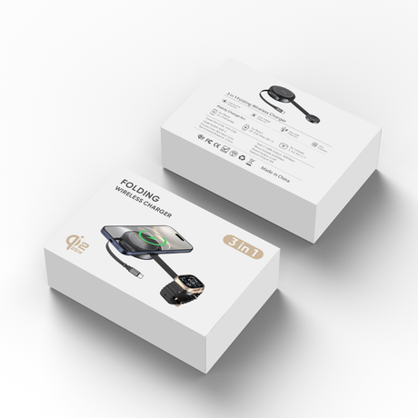 QI2.2 Retractable Mini 3 in 1 Round Wireless Charger