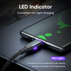 16pin 3.3ft 6.6ft Nylon Braided Phone Laptop Cord 3 in 1 USB Magnetic 5A Fast Charging Data Cable