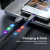 A01M16 16Pin 3A Flat Insert USB Magnetic fast charging data cable Side long light version