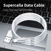 A26 High Quality Supercalla Cable for IOS Data Charger Cable 0.9M 1.8M Self Winding Magnetic Cable Direct Charging