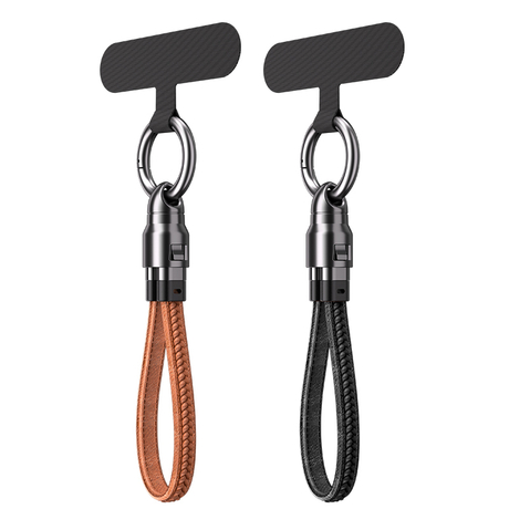Greenport 240W High Power 5A Super Fast Charging Data Sync Typc-C Leahter Keychain Cable