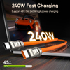 240W USB-C (Type C) 5A Fast Charging Data Lanyard Cable Phone Laptop Data Transfer Charger Cord With Custom Sticker