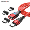 Greenport 24pin PD60W 3 in 1 Magnetic Charging Data Cable