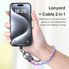 Phone Lanyard 240W Type C Charging Cable Braided Anti-lost Rope Fast Charging C To C Data Cord Phone Case Wrist Strap