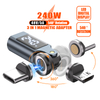 Digital Display 9Pin 540 Degree Rotating 240W Type-C Magnetic Adapter 