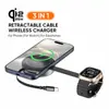 YW13 wireless charger charging phone and smartwatch