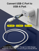 540 Rotating USB Adapter | Micro & Type C & IOS Magnetic Charger Converter for Phone Laptops Charging And Data Transfer