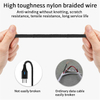 2020 New Coming original 3A Nylon Braided mobile phone charger micro usb cable magnetic charging cable