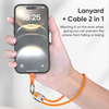 30cm 120cm Nylon Braided Phone Lanyard 5A Fast Charging Data Cable 240W