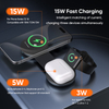 3 in 1 Foldable Wireless Mini Charger For Magnetic Portable 15W Fast Charging Stand Desktop Charging Station
