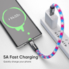 Phone Lanyard 240W Type C Charging Cable Braided Anti-lost Rope Fast Charging C To C Data Cord Phone Case Wrist Strap