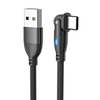 180 Degree Free Rotation Mobile Phones Fast USB Charging Cables USB Charger Data Cable LED Light Cable for Gaming Charging
