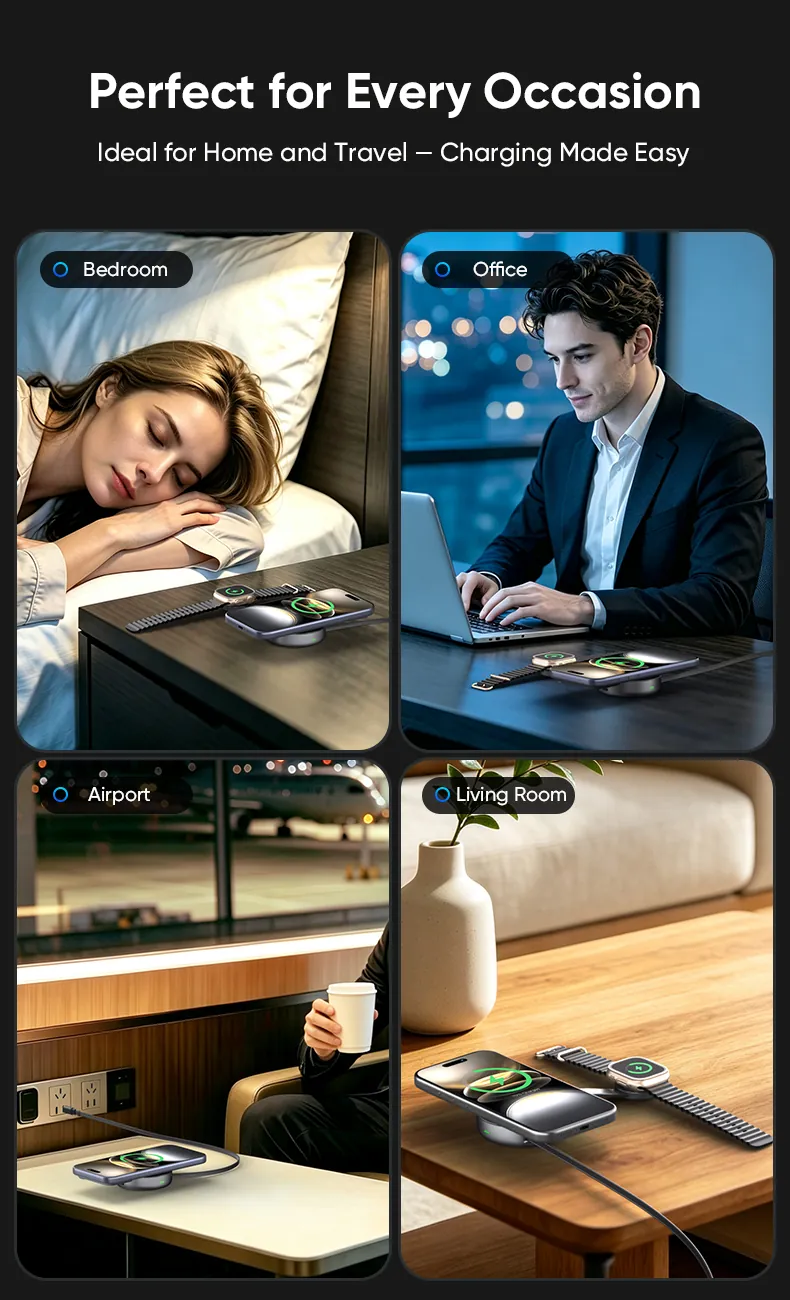 YW13 wireless charger for bedroom, office, airport and living room