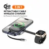 YW14 wireless charger charging phone and smartwatch