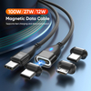 24pin 100W USBC Magnetic Cable | PD100W 3 in 1 Phone Laptoo Charger Cord 5A Fast Charging Data Cable