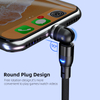 A02M05 540 Degree Free Rotation 5PIN Charging Cable 3 in 1 Magnetic Heads with Moon Shape LED Indicator