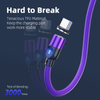 A04M05 Private Mold 5pin 360 Degree Rotation Magnetic Data Charging Cable 3 in 1 for Micro Ios Type-c Phone Accessories