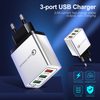 YZ01QC3.0 3A Fast Charge 3 USB Port Wall Charger Phone USB Adapter