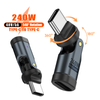 240W TYPE-C Adapter | 540 Rotation Adjustable C To C Fast Charging & Data Sync Converter Adapter