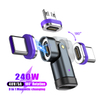 180 Bending L-Shape Type C Cable Adapter Support 240W Fast Charging & Data Sync (Included 3 Magnetic Tips)