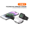 3 in 1 Foldable Wireless Mini Charger For Magnetic Portable 15W Fast Charging Stand Desktop Charging Station