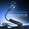A59-60W Double 540 Degree Type-C to Type-C TPU Spring Fast Charging Data Cable