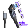 Type-C 240W Charging & Data Cable | C To C 540 Degree Rotation 5A Superfast Charging Phone Charger Cable5W