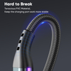 16pin 3.3ft 6.6ft Nylon Braided Phone Laptop Cord 3 in 1 USB Magnetic 5A Fast Charging Data Cable