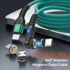 A07M9 9Pin 540 degree rotating PD60w type-c magnetic fast charging data cable (Spiral SR Style)