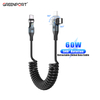 A59-60W Double 540 Degree Type-C to Type-C TPU Spring Fast Charging Data Cable