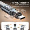 540 Degree Rotating Phone Laptop Charger 240W Type-C Adapter with LED Display