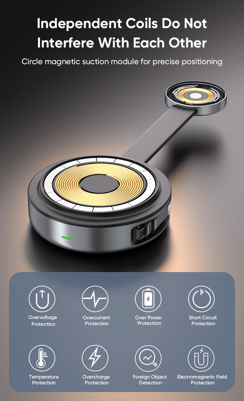 YW13 independent charging coils and safety protections