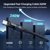 48V/5A Fast Charging Type-C Cable | 180° Bending PD 240w USB C To Type C Phone Laptop Quick Charger Data Cable