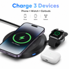 QI2.2 Retractable Mini 3 in 1 Round Wireless Charger