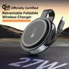 YW13 Qi2.2 25W retractable foldable 3 in 1 wireless charger