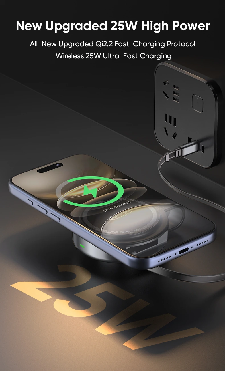 YW13 25W Qi2.2 fast magnetic wireless charging for phone
