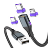 A01M16 16Pin 3A Flat Insert USB Magnetic fast charging data cable Side long light version