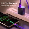 A04M05 Private Mold 5pin 360 Degree Rotation Magnetic Data Charging Cable 3 in 1 for Micro Ios Type-c Phone Accessories