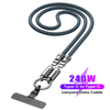 240W USBC Lanyard Cable 120CM | Neck Strap Mobile Phone 5A Fast Charging 480mbps Data Cable Lanyard