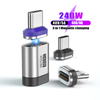 240W USB-C Magnetic Adapter | 24pin 8k 40gbps Type C to Type-C Micro USB & IOS Phone Laptop Charging Data Converter Adapter