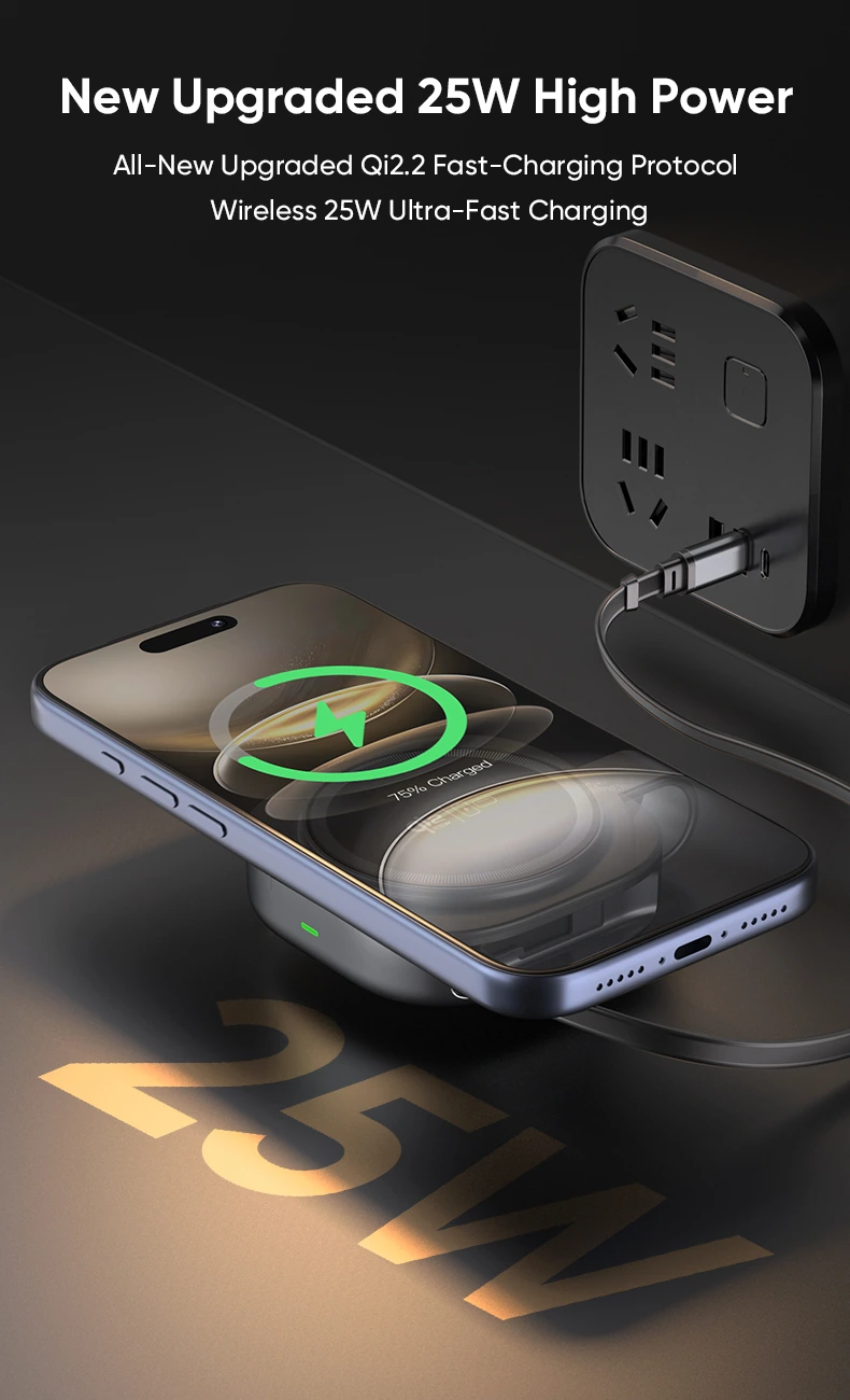 YW14 25W Qi2.2 fast magnetic wireless charging for phone