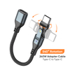  Greenport 540 Rotation 240W Type C to C Phone Laptop USB2.0 Adapter 10cm USB-C Extension Cable