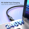 48V/5A Fast Charging Type-C Cable | 180° Bending PD 240w USB C To Type C Phone Laptop Quick Charger Data Cable