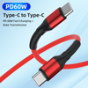 Factory Price Type C To Type-C PD60W 3A Fast Charging Cord USB C Phone Charger Data Cable