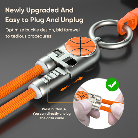 30cm 120cm Nylon Braided Phone Lanyard 5A Fast Charging Data Cable 240W