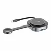 YW14 wireless charger side view with USB-C port